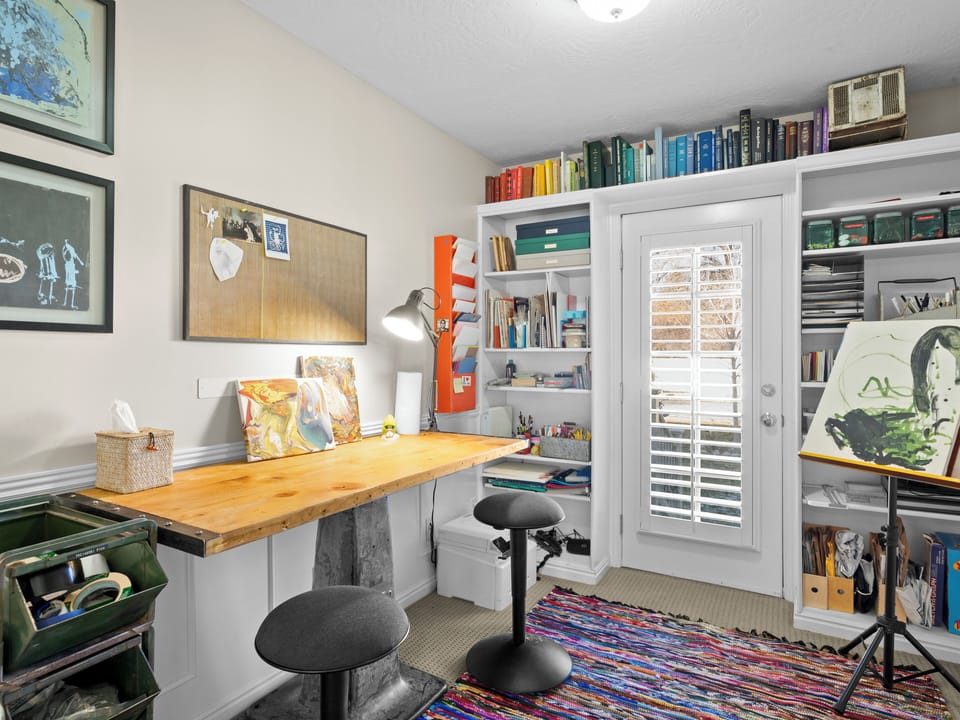 office/art space off the back of the main living room