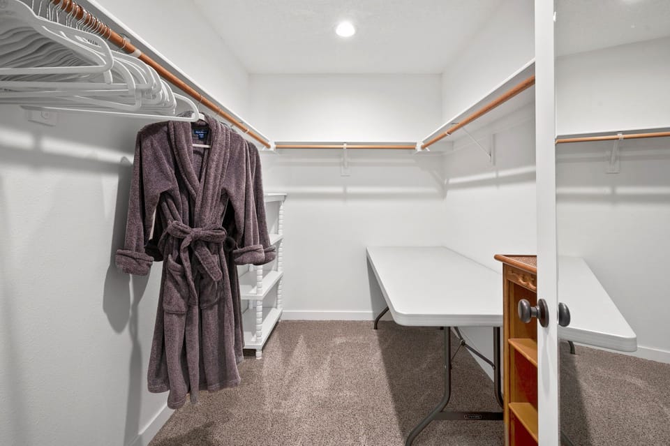 HUGE walk-in closet!! Robes ready for you to RELAX!!!

