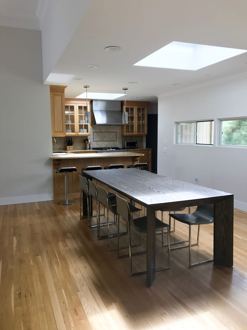 Dining area and open kitchen
