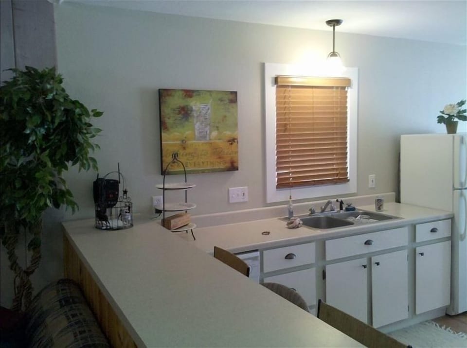 View of Bar and Kitchen Sink Area.  Living Room is to the Left of This Photo