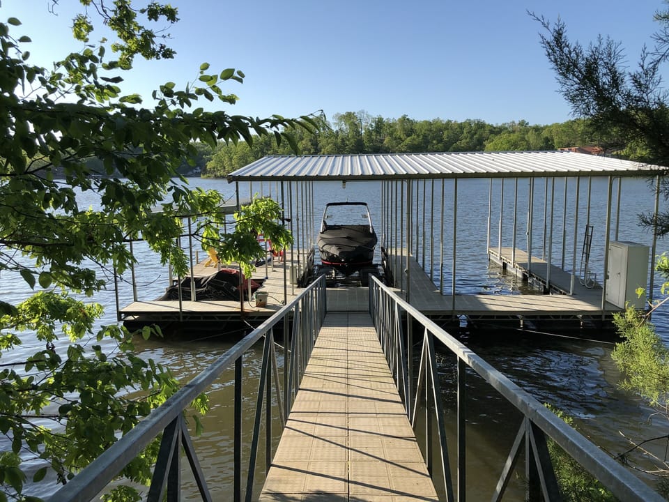 Dock; open slip on right