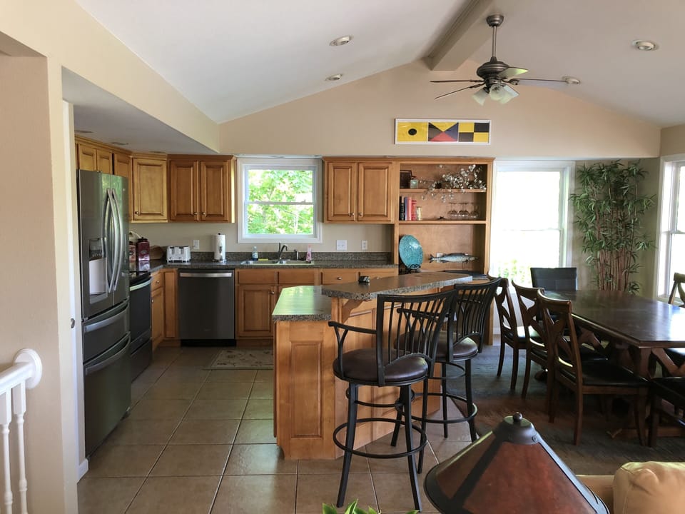 Kitchen with new stainless appliances