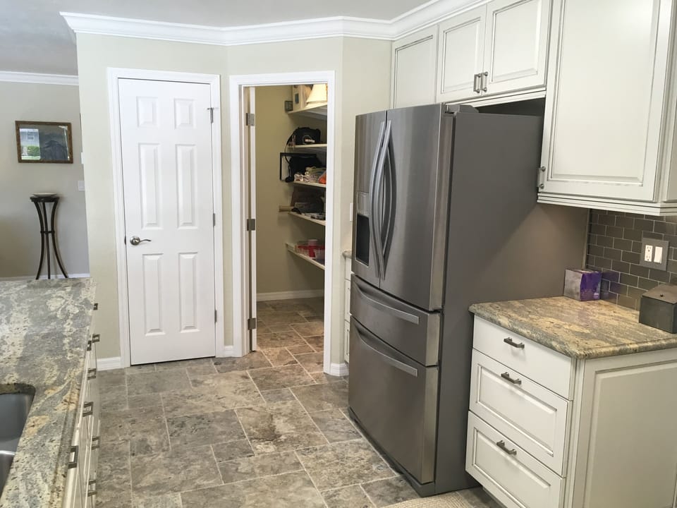 Kitchen view looking at the pantry
