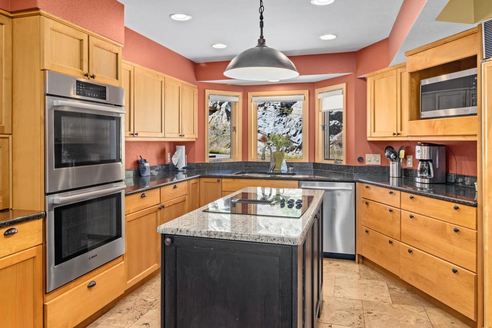 Spacious kitchen with modern appliances