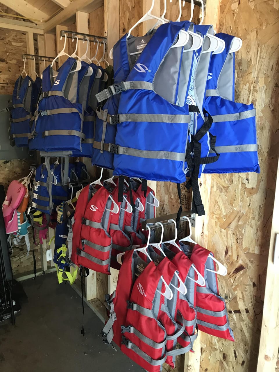Free use of life jackets with rental of property--plenty for adults and kids!
