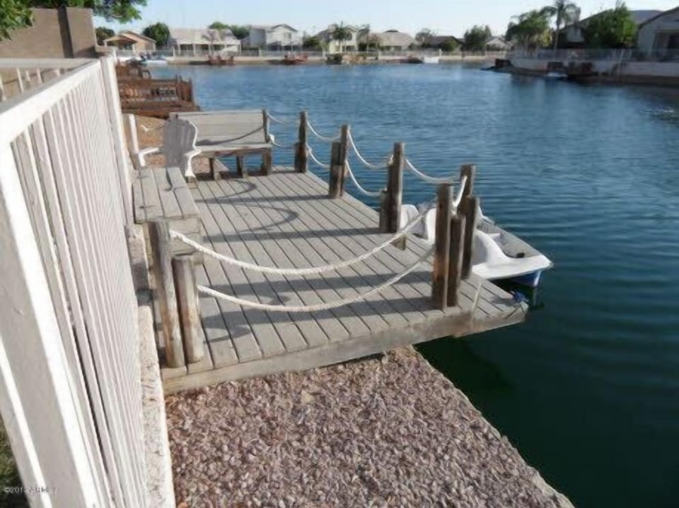 Dock and peddleboat