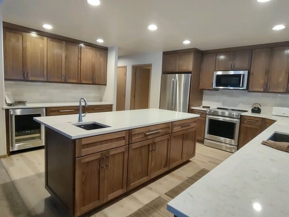 Updated and fully stocked kitchen. 