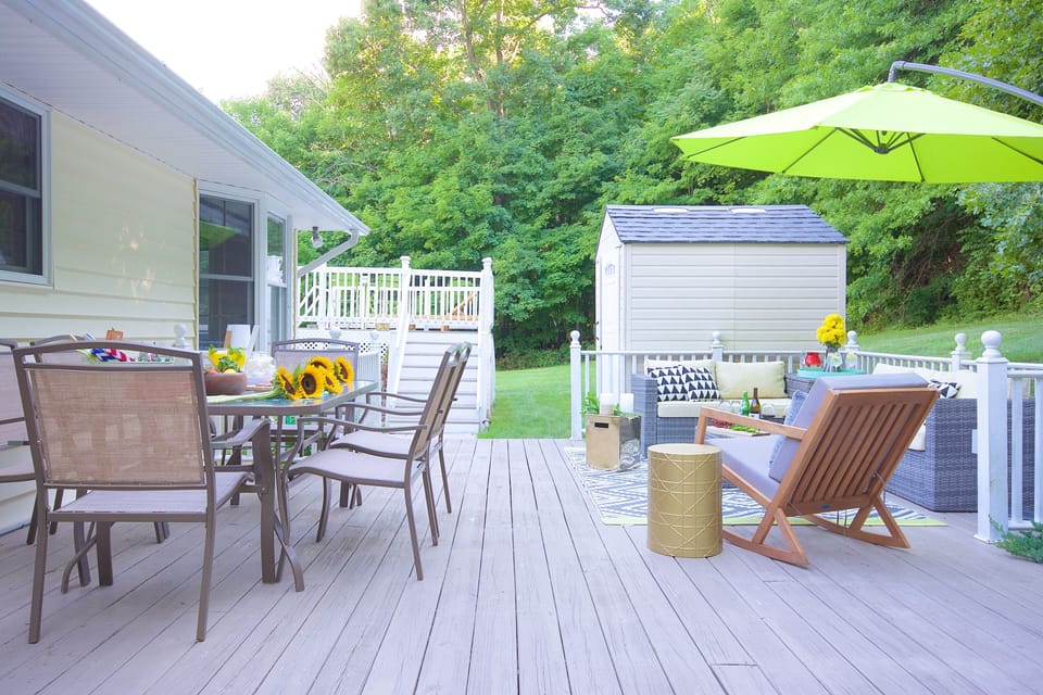 Outside the kitchen, another deck awaits you. 