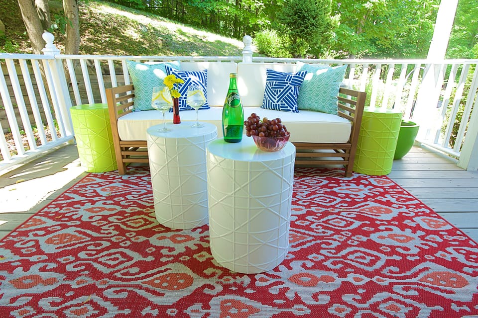 Just off The Library, a shady deck awaits you.