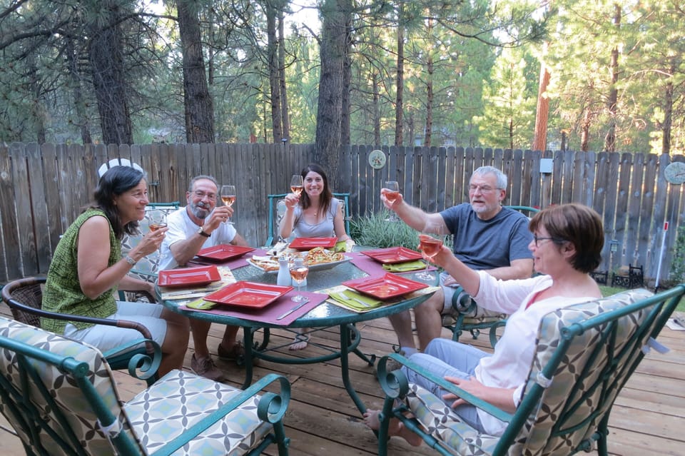 Lunch on the back deck, please join us.