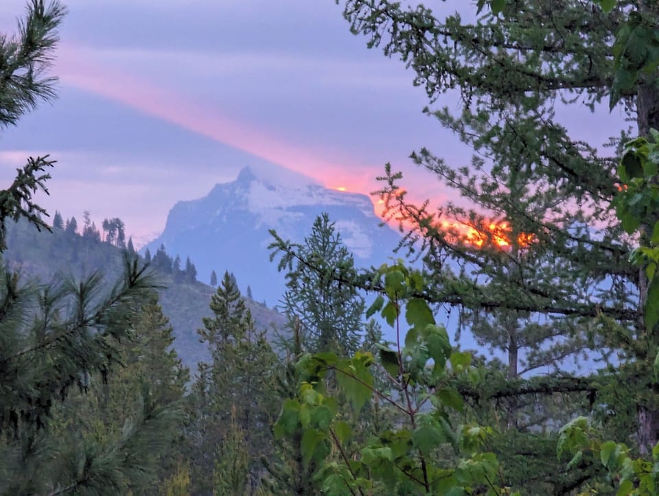 Sunrise view off the deck