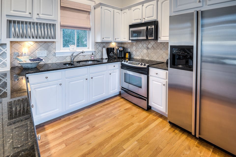 Open plan kitchen view
