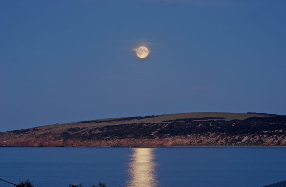 Moods of Emu Bay - Moonrise over Emu Bay Jetty.