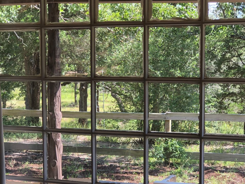 View from large window