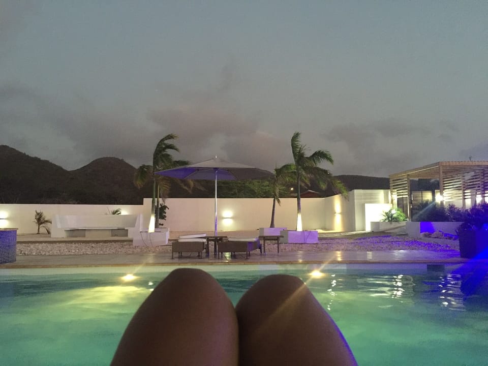 pool at night