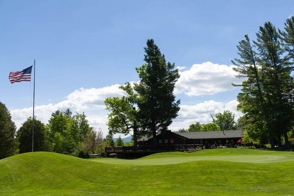 The 18th hole at our resort,  with the clubhouse in the background!
