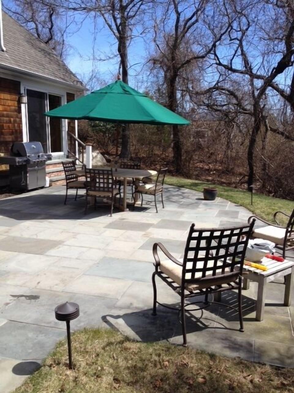 Bluestone Patio with top off the line bbq for outside dining and entertaining
