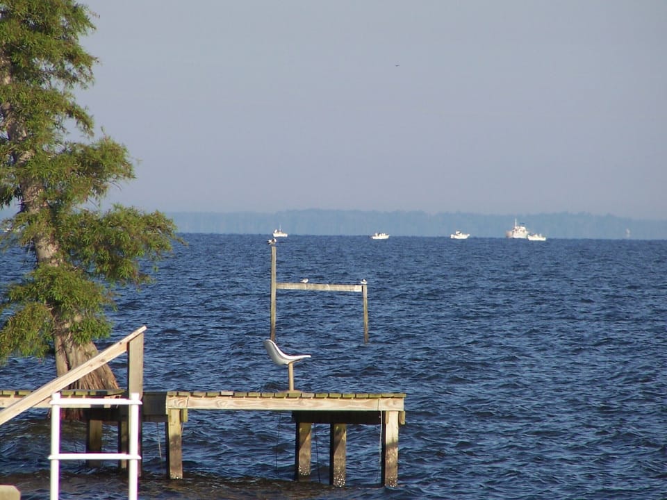 View from our pier. (this is not our pier) 