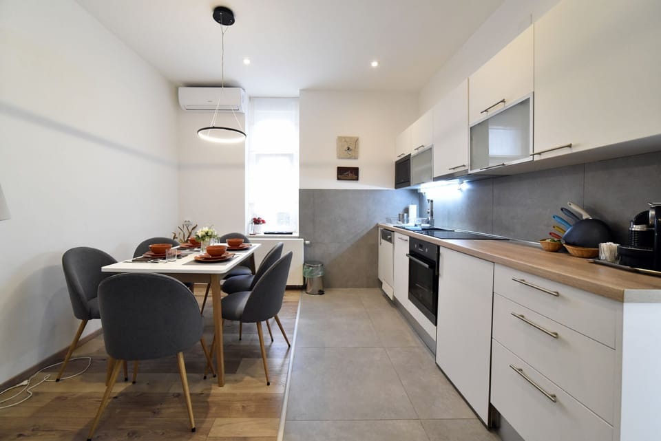 Dining area and kitchen