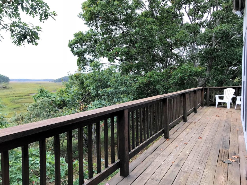First floor deck overlooking the marsh