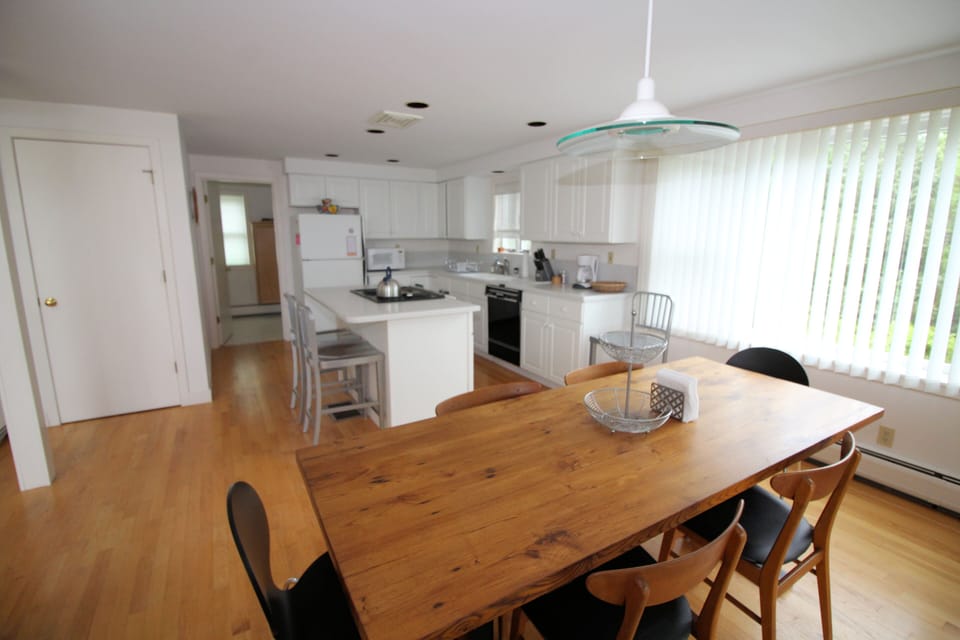 Large dining table off kitchen