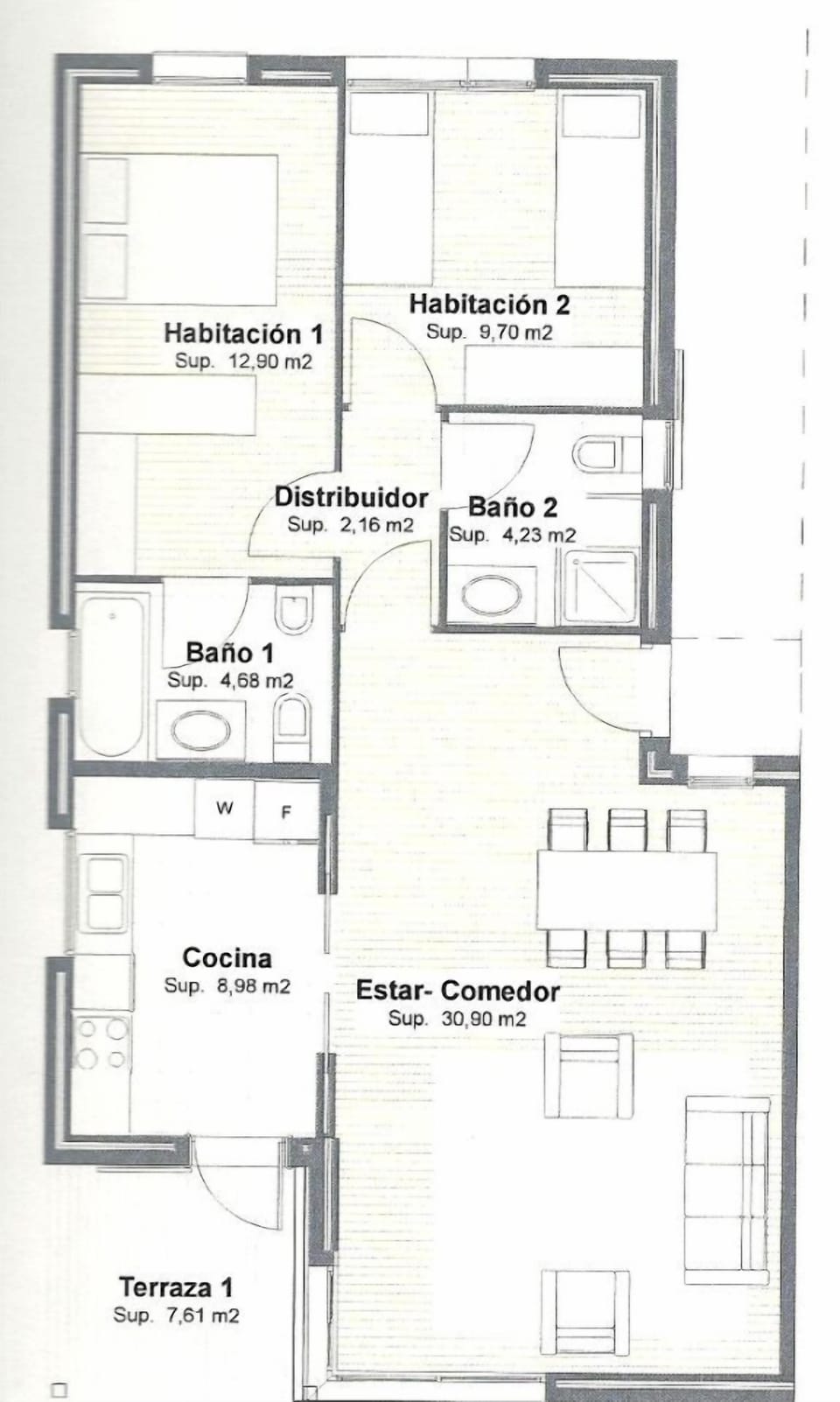 plan of apartment