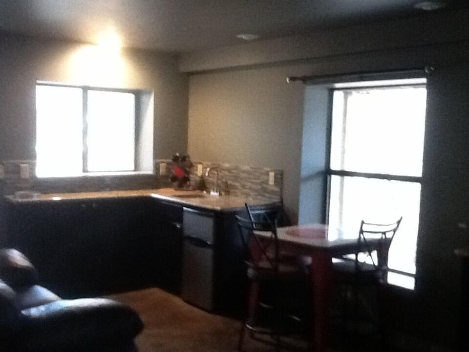 Wet bar and games downstairs