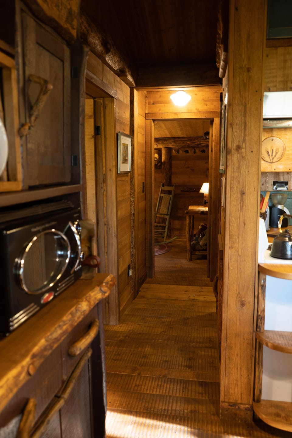 Hallway to Master Bedroom, (left),Bathroom(on right), Bunkroom-end of hallway.