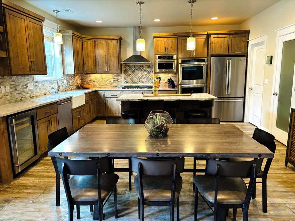 Kitchen with wine fridge