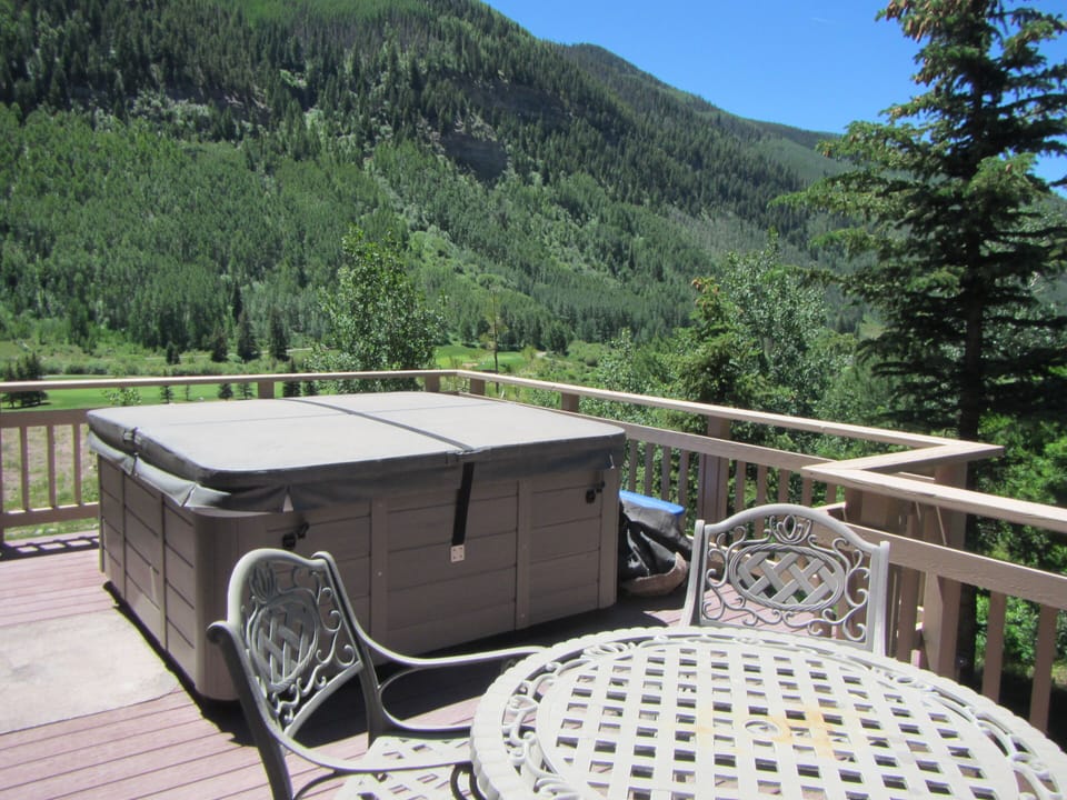 Private deck with Hot Tub

