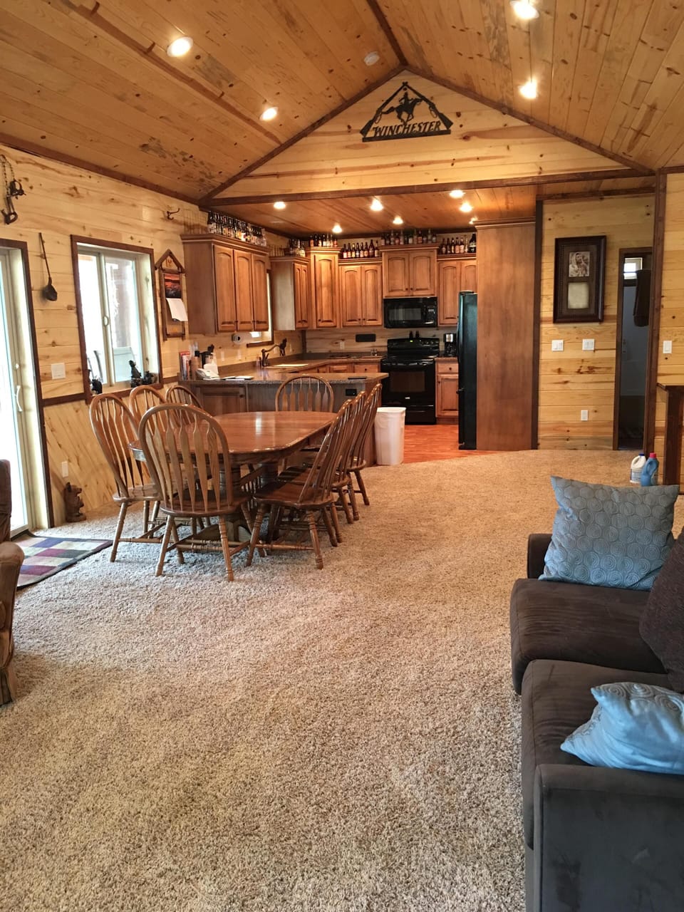 From living into kitchen. Lots of space for family to be together