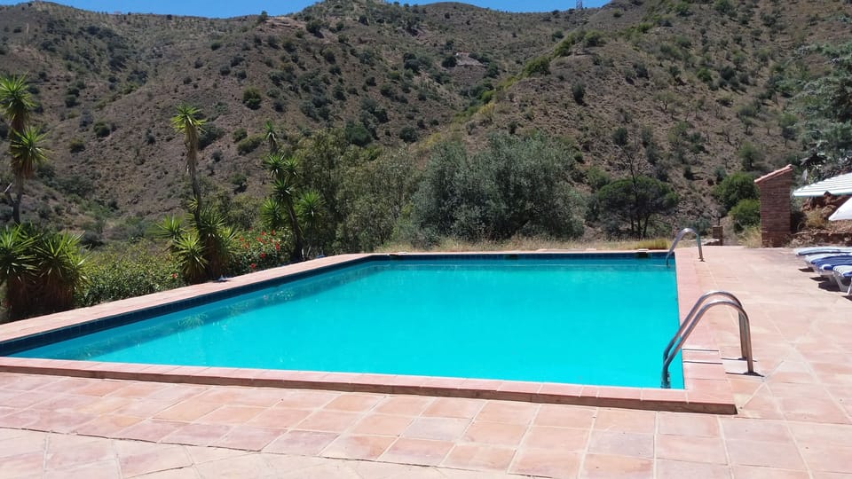 Looking west from the pool cottage. The valley is entirely private.
