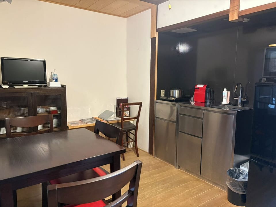Living room and kitchen
