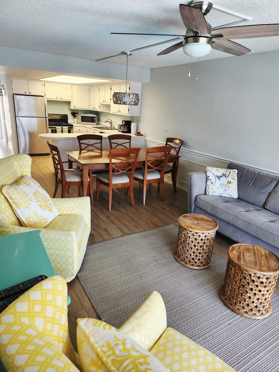 Living area, queen sofa bed