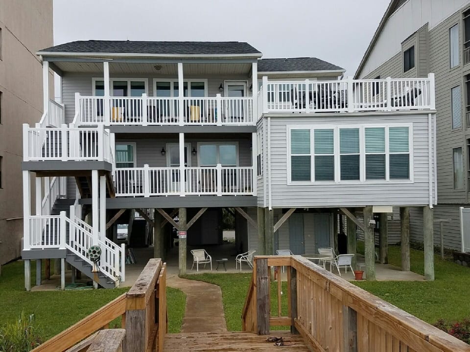 view of the house from the beach