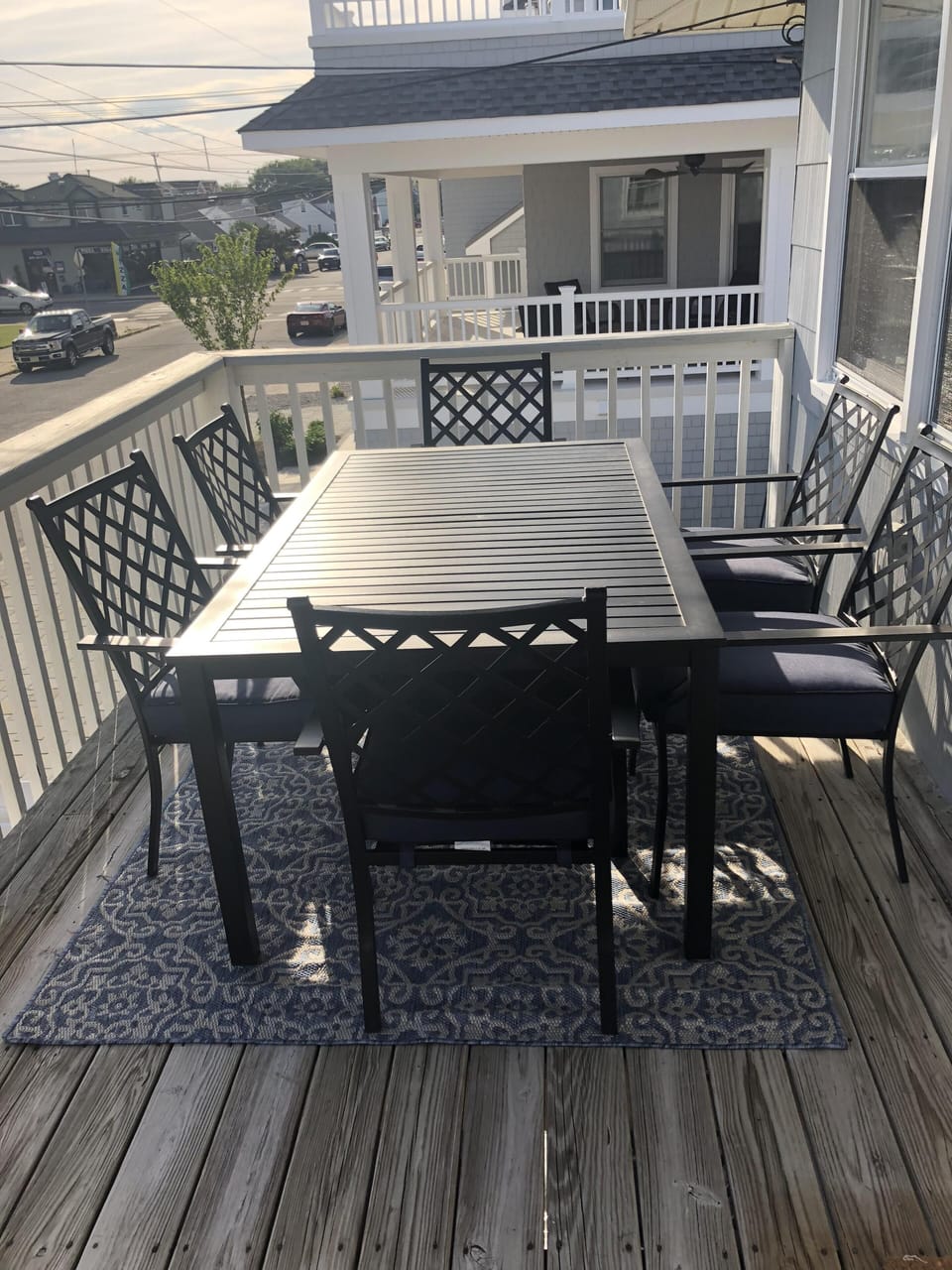 Dining table on deck