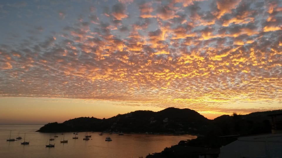 sunset from the terrace