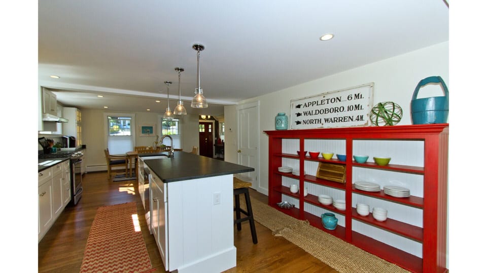 Attractive kitchen hutch.  Every detail is carefully designed and executed.
