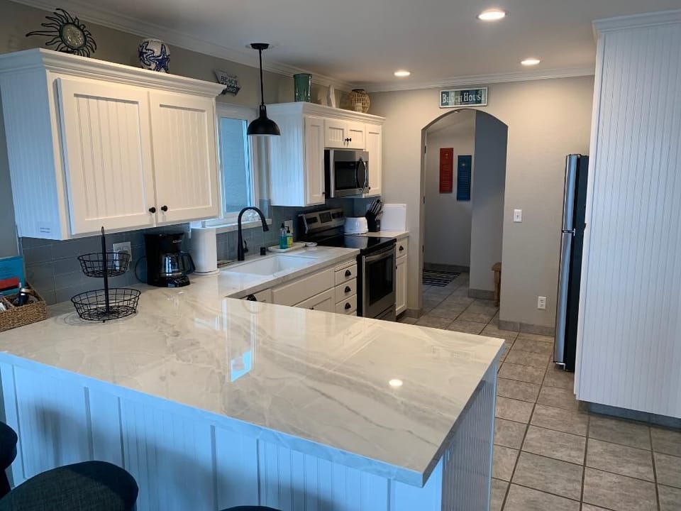 Kitchen view towards entry. 