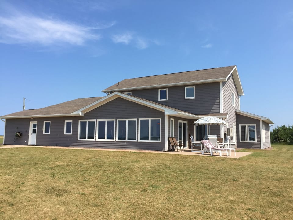 Back of the house overlooking the ocean