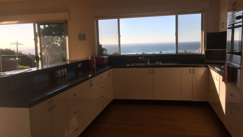 Kitchen:
No dishwasher but look at the views! 
