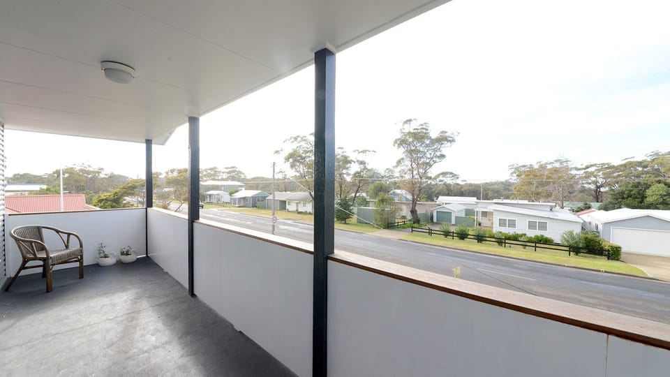 upstairs balcony.