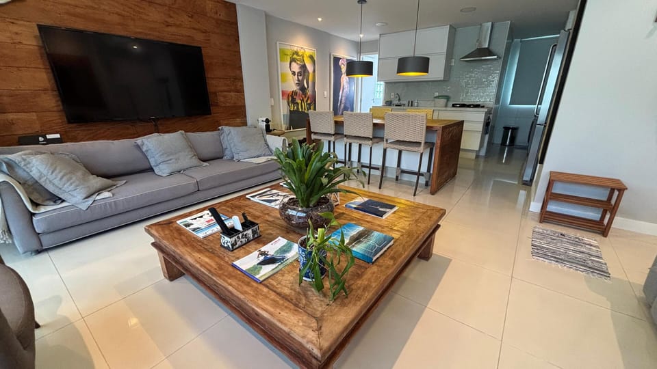 Sala e cozinha integradas 
