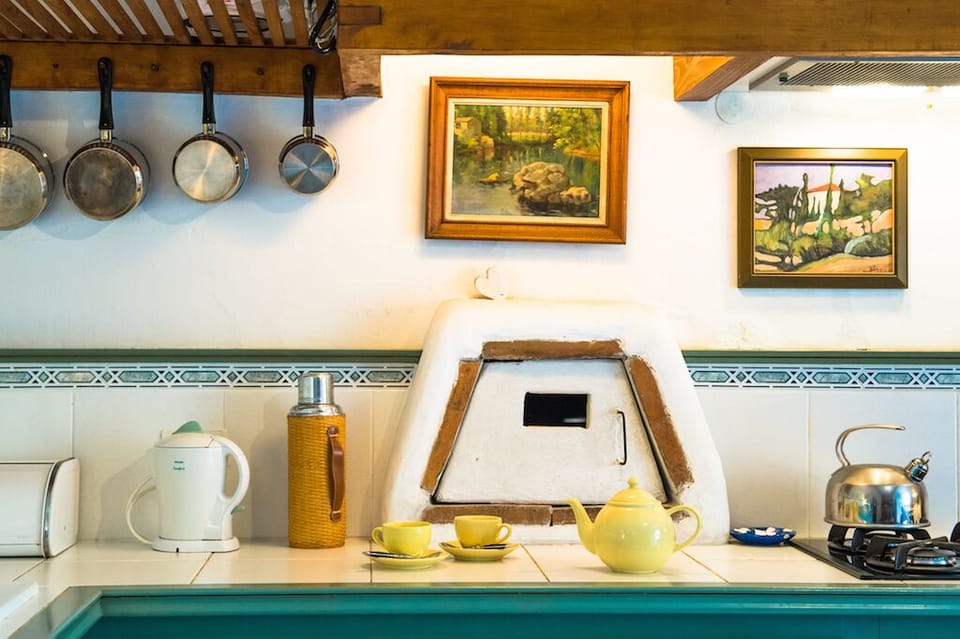 Country Kitchen with wood-burning bread oven