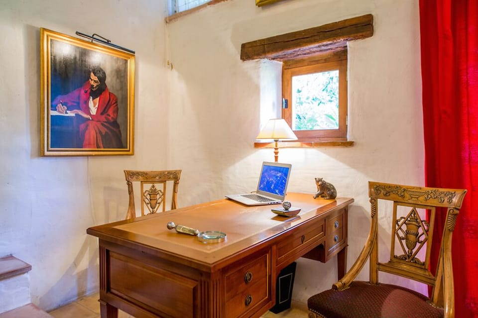 Old french writing desk in the great room