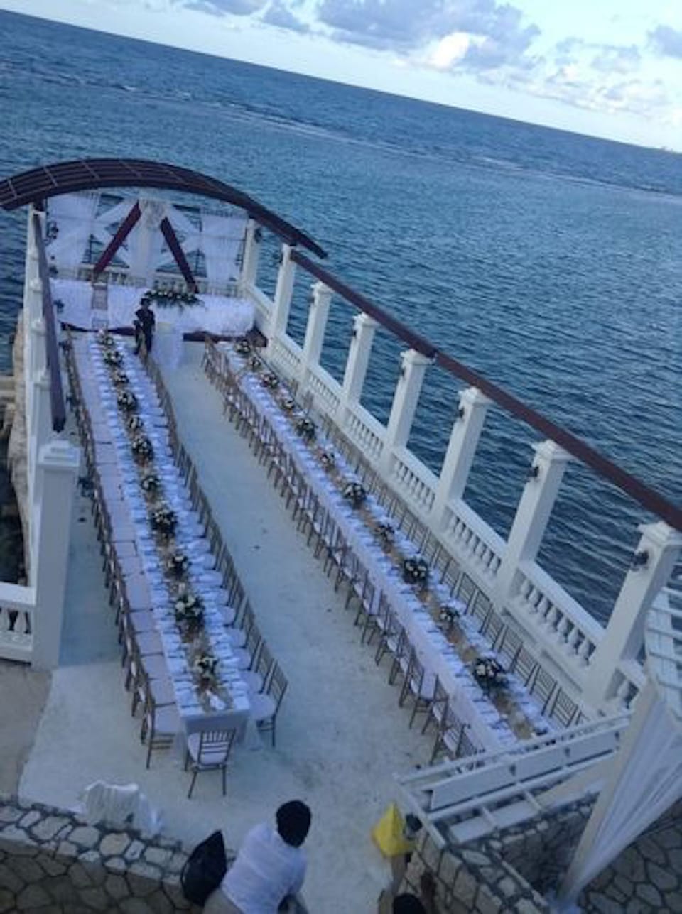 Outdoor banquet area