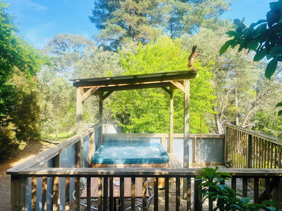 8 person hot tub in private gazebo