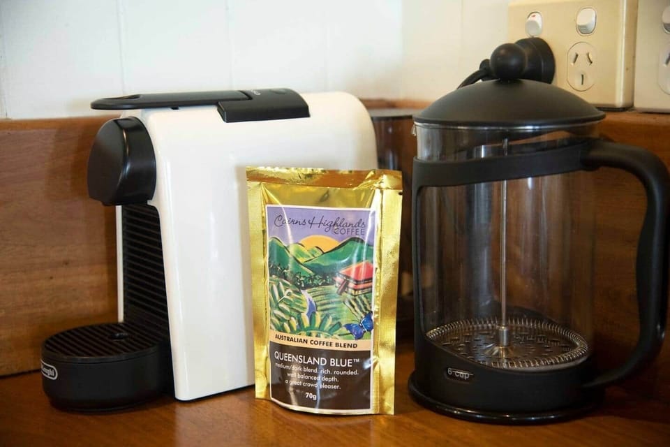 Seasons at South Mission Beach - Coffee plunger and pod machine
