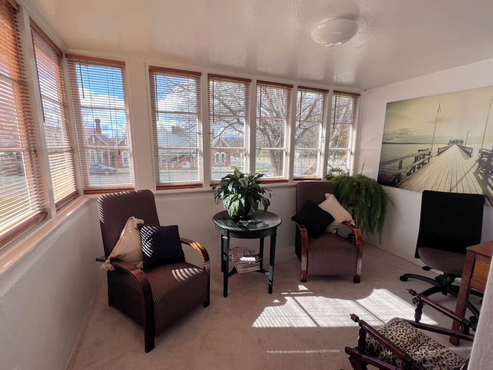 Sunroom/Study - great for reading the paper or a good book.