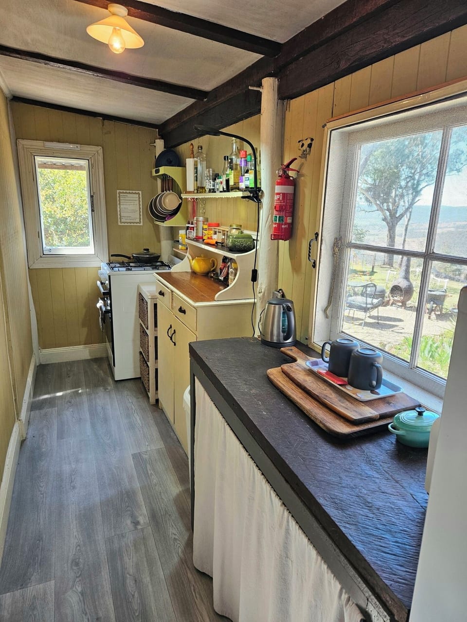 view thru galley kitchen